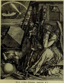 Abb. 024. A. Dürer, Melancholie. Kupferstich. B. 74