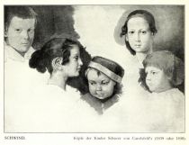 076 Schwind Köpfe der Kinder Schnorr von Carolsfelds (1839 oder 1840)