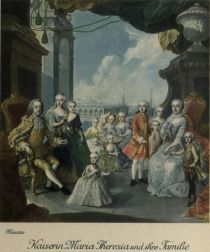 Kaiser Franz I., Kaiserin Maria Theresia und ihre Familie. Miniatur von A. Pencini in der Sammlung des Großherzogs von Hessen. Titelbild