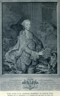 006 Kaiser Joseph II. im „spanischen Mantellkleid“ als römischer König von J. C. Reinspergerr u. J. E. Mansfelt nach dem Bilde von Polko 1764