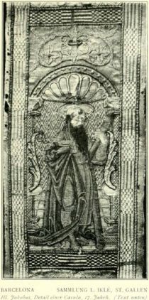 008 Barcelona – Hl. Jakobus, Detail einer Casula, 17. Jahrhundert - Sammlung L. Iklé, St.