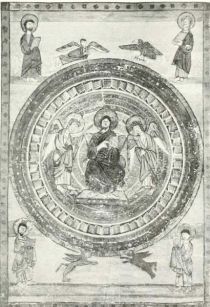 8. Christus in der Mandorla. Amiatinus-Bibel. Florenz. 