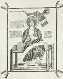 13. Evangelist Johannes. Evangeliar von Lindisfarne. London. 