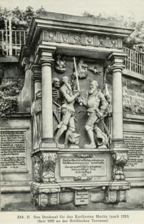 Abb. 21 Das Denkmal für den Kurfürsten Moritz (nach 1553) (Seit 1895 an der Brühlschen Terrasse)