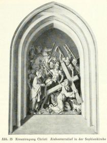 Abb. 35 Kreuztragung Christi Alabasterrelief in der Sophienkirche