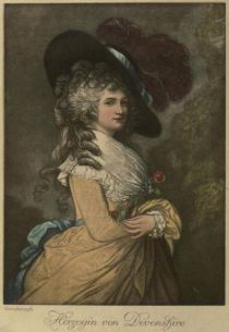 000. Herzogin von Devonshire. Nach dem Gemälde von Gainsborough 