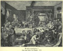 013. Wahlvergnügen 1 Nach dem Stiche von Hogarth. 1755