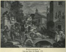 016. Wahlvergnügen 4 Nach dem Stiche von Hogarth. 1753
