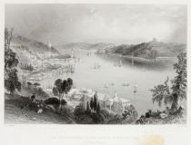 08. The Bosporus, from above Beshiktash, looking north, der Bosporus nach Norden hin, dargestellt von Beschiktash her 