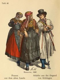 046 Frauen aus dem alten Lande, Schäfer aus der Gegend von Göttingen, Hannover, 1840
