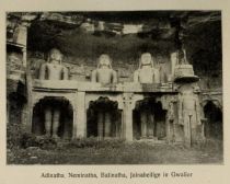 Indien 035 Adinatha, Neminatha, Balinatha, Jainaheilige in Gwalior