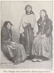 Zigeuner, Eine Gruppe von rumänischen Wanderzigeunerinnen