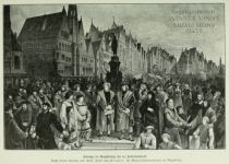 Augsburg. Straße im 16. Jahrhundert