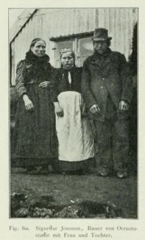 Island 080 Sigurdur Jónsson, Bauer von Orrustustadir mit Frau und Tochter