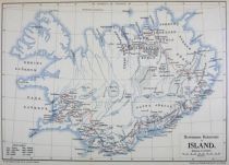 Island Landkarte mit Reiseroute 00