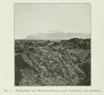 Island III 007 Eiriksjökull und Hallmundarhraun (vom Surtshellir aus gesehen).