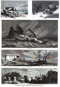 Klima, Die Sturmflut am Ostseestrand, 13. November 1872, Seebad Niendorf_