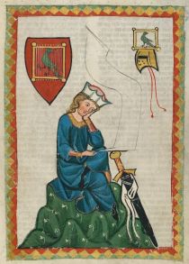 Walter von der Vogelweide (um 1170-1230) bedeutendster Lyriker des Mittelalters. Heidelberger Liederhandschrift