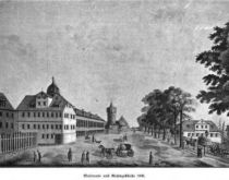 Jena, Museums- und Rosengebäude 1836