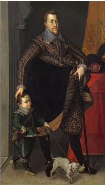 Ferdinand II. deutscher Kaiser (1578-1637) mit Hofzwerg