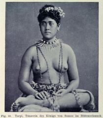 060. Tarpi, Tänzerin des Königs von Samoa im Blütenschmuck