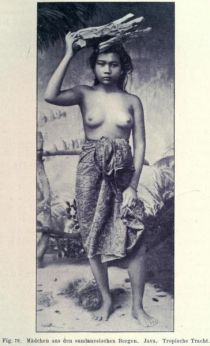 079. Mädchen aus den sundanesischen Bergen. Java. Tropische Tracht