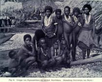 080. Gruppe von Papuamädchen aus Niederl. Neu-Guinea