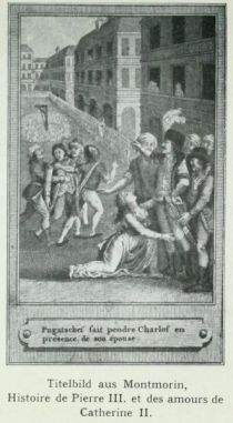 027 Titelbild aus Montmorin, Historie de Pierre III. et des amours de Catherine II.