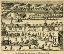 Hinrichtung der Streljzen in Moskau, 1698
