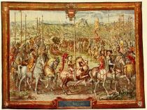 XII. Die Musterung des Heeres Karls V. bei Barcelona. — Brüssel, 16. Jahrhundert.