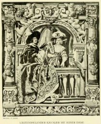 XXVII. Lautenspielender Kavalier mit seiner Dame. — Brüssel, 17. Jahrhundert.