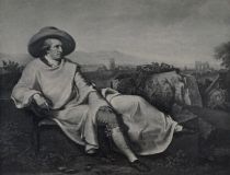 Goethe in der römischen Campaga. Ölgemälde von J. H. W. Tischbein, 1787.