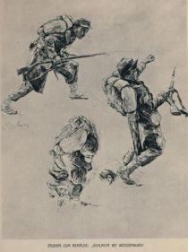 Studien zu dem Gemälde „Schlacht bei Weissenburg“ — Leipzig, Museum der bildenden Künste 