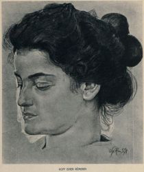 Kopf einer Römerin — Pastellierte Zeichnung — München, Sammlung Wilh. Weigand 