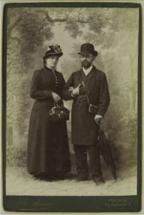 Gutbier, Adolf Dr. (1841-1902) mit seiner Frau Sophie. Galerist, Kunsthändler, Verleger