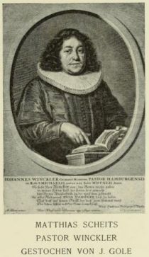 041 Winckler, Johann Friedrich (1679-1738) Hamburger Prof. f. orientalisch. Sprachen, Theologe, Pastor (Scheits)