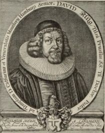 071 Klug, David Dr. (1618-1688) Hamburger evangelischer Theologe, Pastor, studiert in Rostock, wirkte in Greifswald, Wismar etc.