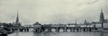 Frankfurt am Main - Die alte Mainbrücke mit der Mühle (um 1800)