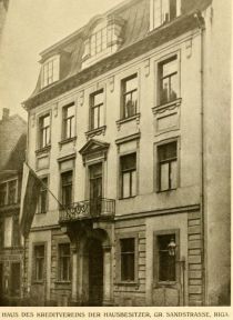 Haus des Kreditvereins der Hausbesitzer – Große Sandstraße, Riga