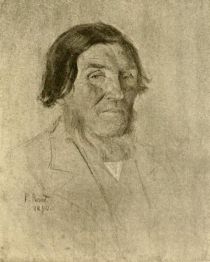 Bildnis eines Mannes (Kohle und Pastell) Paul Raud, Wesenberg