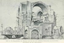 023 o Bild 17 Die Kuppelpfeiler des Neubaues und der Rest des nördlichen Kreuzarmes von Alt-St Peter. Skizzenbuch des M. van Heemskerck