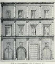 027 Bild 21 Renaissancehaus Via de Coronari 28. Rekonstruktion von G. Giovannoni a. a. O. 63, Fig. 3. 