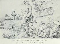 055 o Bild 47 Die Antiken im Hof der Casa Galli. Skizzenbuch des M. van Heemskerck