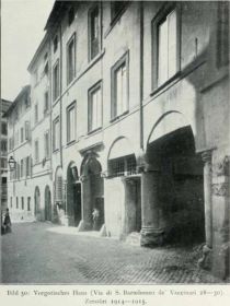 059 * Bild 50 Vorgotisches Haus (Via di S. Bartolomeo de Vaccinari 28-30). Zerstört 1914-1915 