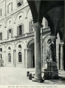 094 Bild 78 Hof des Palazzo Lante (Piazza dei Caprettari 70). Photographie Alinari Nr 28956 