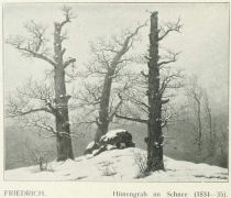 025 Friedrich. Hünengrab im Schnee (1834-35). 