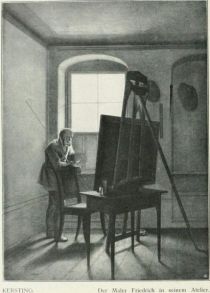 036 Kersting. Der Maler Friedrich in seinem Atelier. 
