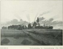038 Friedrich. Neubrandenburg bei Sonnenuntergang. (Um 1832). 