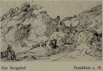 028 Elsheimer. Der Bergpfad, Zeichnung. (Frankfurt a. M.)