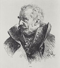 Gebhard Leberecht von Blücher. Zeichnung von Adolf Friedrich Erdmann von Menzel, 1882
